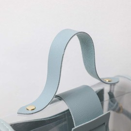 WEDDINGHELPER Womens PVC Mini Handbags Clear Cluth Purse Tote Bag Messenger Shoulder (Red)