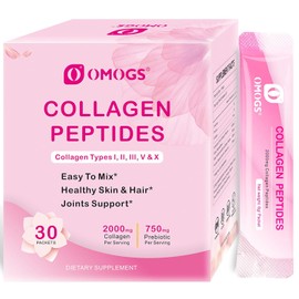 Omogs Péptidos Colágeno Polvo Prebióticos Extracto Arándano Hidrolizados Favorecen Salud Cabello Piel Uñas Articulaciones Sistema