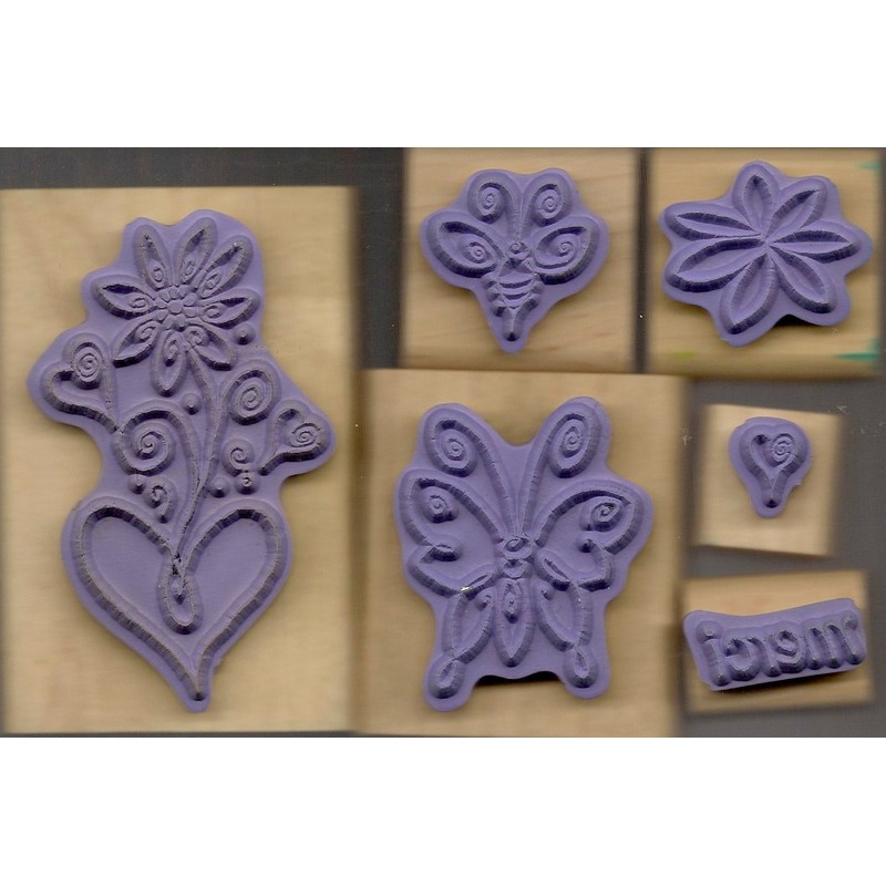 STAMPIN UP- MERCI - MOUNTED SET OF 6 by Stampin'