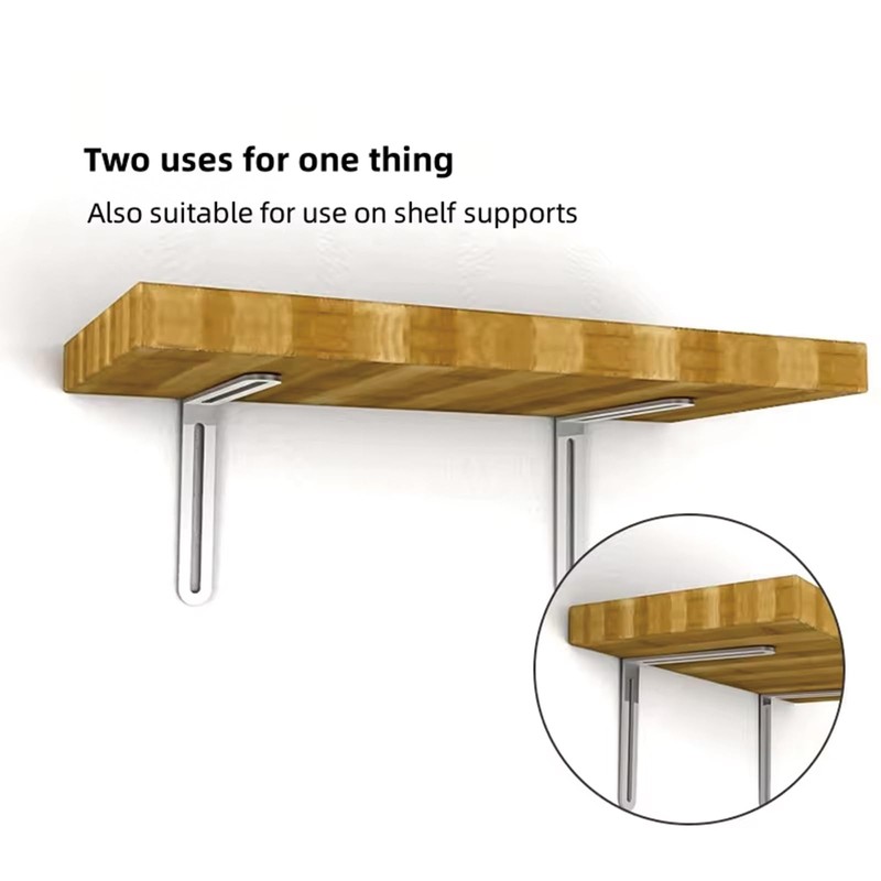 8 Pcs Corner Brackets, Stainless Steel L Brackets Adjustable Angle