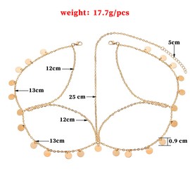 IUDWCG - 2 pieces gold head chain tassel bridal head chain jewellery Bohemian headband tassel chain hair band chain women and girls, Metal