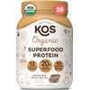 KOS Chocolate Peanut Butter Organic Plant-Based Protein Powder - Vegan Delight for Meal Replacement - Keto-Friendly, Gluten-Free, Dairy-Free, Soy-Free - 2.4 lbs, 28 Servings