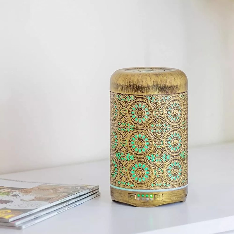 Suyeson Difusor De Aroma Para Aceites Esenciales Metal Vintage 250ml