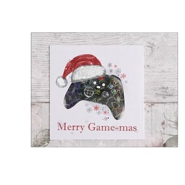 Gamer Christmas Card, gaming Xmas card, Merry Game-mas, Controller card, gamer girl merry Christmas, gaming boy happy Xmas,