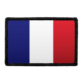 France Flag - Color | Hook and Loop Attach for Hats, Jeans, Vest, Coat | 2x3 in | by Pull Patch