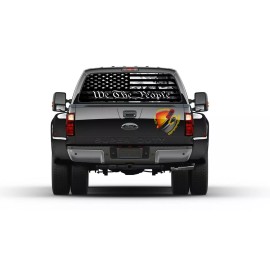 American Flag Camo We The People Patriotic Rear Window Perforated Graphic Decal