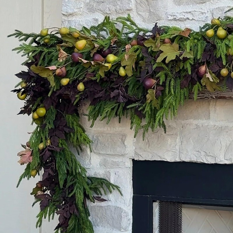 Afloral Faux Pear Fruit Branch - 39"