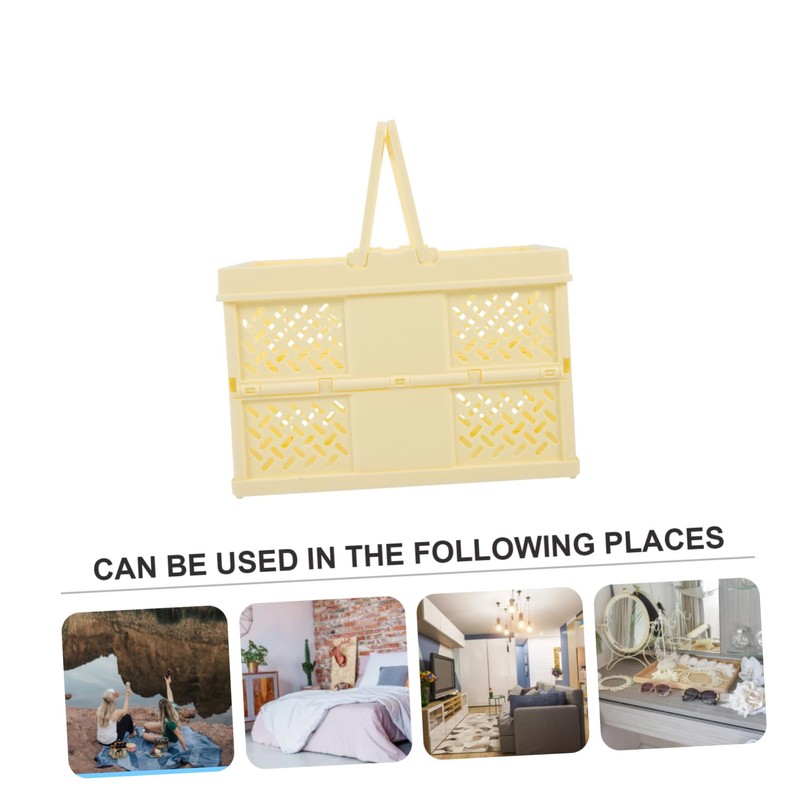 COLLBATH Collapsible Storage Bin for Home Organization Multifunctional Snack Basket