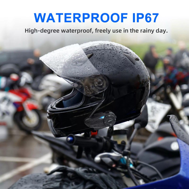 EJEAS Q7 Motorcycle Intercom Bluetooth 7 Rider Switch Wireless Interphone