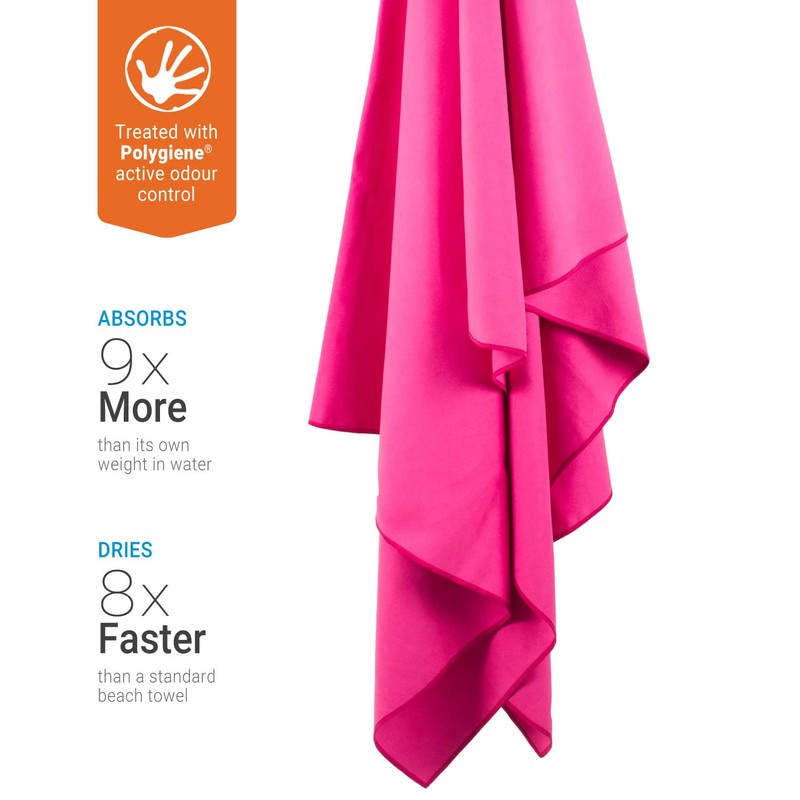 Lifeventure SoftFibre Travel Towel — Compact, Lightweight Quick-Dry Sports &