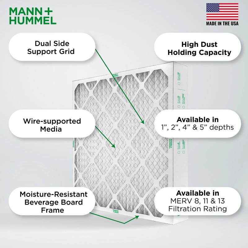 Mann+Hummel 16x25x4 MERV 8 Pleated Air Filters by Mann+Hummel. Case