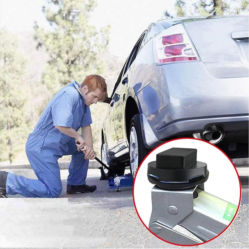 HREDZEO Jack Pad,2 Pcs Black Car Rubber Jack Pads Tool