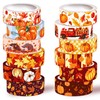 NIKOMIE Washi Tape Set,12 Rolls Fall Pumpkin Maple Leaves Decorative