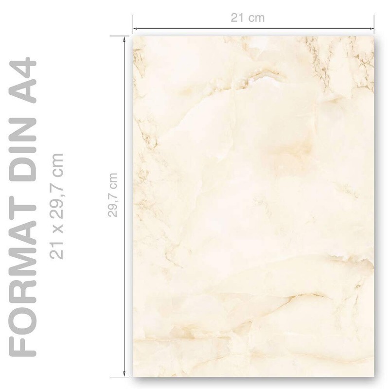 Writing Paper Marble & Structure Marble Beige – DIN A4