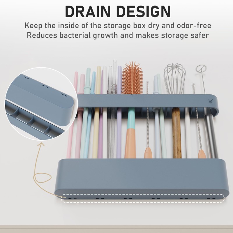 ABLY Straw Holder, reusable straw storage rack, suitable for kitchen