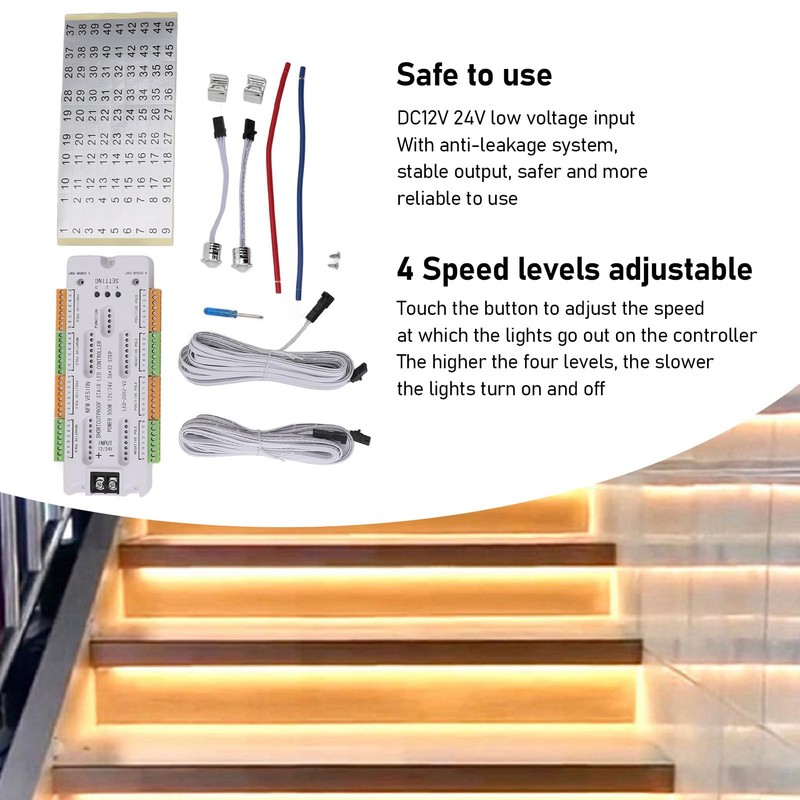 Yanmis Motion Sensor LED Stair Light Controller, Automatic Staircase Lighting