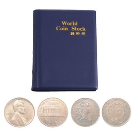 Coin Holder, 10 Page 120 Pockets World Coin Stock Album Book Case Coin Holders for Coins Caps Tokens Medallions Badges