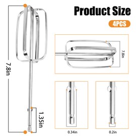 Hand Mixer Beaters Attachments for Hamilton Beach Beaters