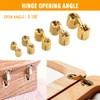 BE-TOOL Hinge, 12mm Brass Invisible Hinge Pure Copper Hidden Concealed