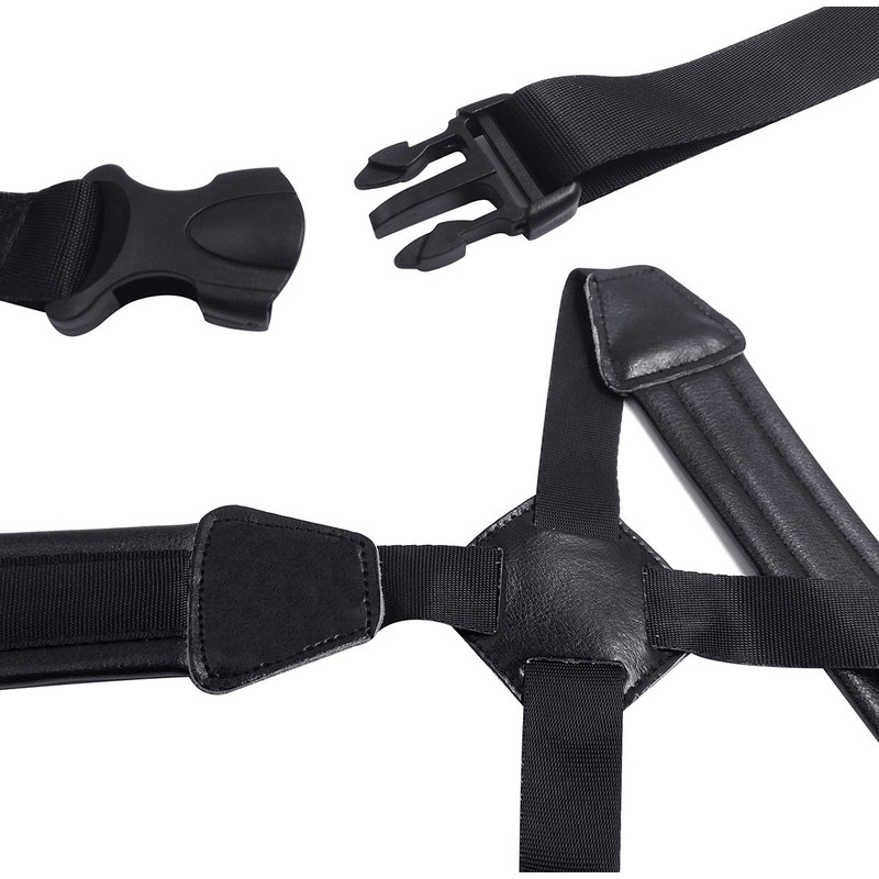 Saxophone Strap Quality Leather Cross Strap with Thicker Material on