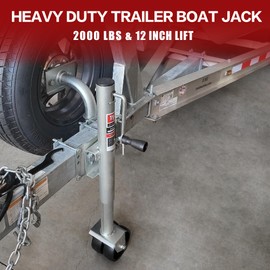 TYT 2000lbs Swivel Trailer Jack, Boat Trailer Jack with 6-Inch Dual Wheels, 12 inches Lift, RV Trailer Jack is in Zinc-Plated Finish,for Boat,RV,Trailer,Camper and More