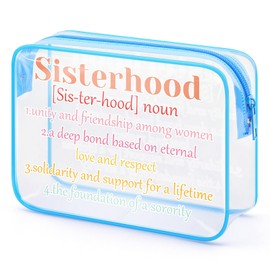 Gift for Sorority Clear Makeup Bag Sisterhood 1913 Gift for Women Friend Perfect Timing Gift Cosmetic Bag Graduation Sorority Gift Sorority Sister Gift Friendship Gift Toiletry Bag（Sisterhood）