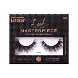 KISS Lash Couture Masterpiece Fake Eyelashes Style 04, ‘Cruise’, One-of-a-Kind Luxe Lash, Hand Woven Faux Mink Synthetic False Eyelashes, 1 Pair