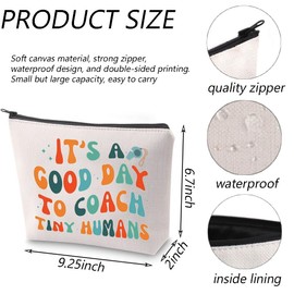 TGBJE Cheer Coach Gift Soccer Coach Gift It's A Good Day To Coach Tiny Humans Makeup Bag Volleyball Coach Gift Basketball Coach Gift (Coach Tiny bag)