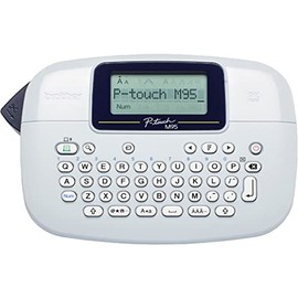 Rotuladora profesional Brother P-Touch PTM95 con 9 estilos de tipos y 8 patrones de decoración para pequeñas empresas, organización de oficina en el h