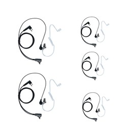 Sarcia 2 Pin Covert Acoustic Tube Earpiece Headset with Mic PTT for Motorola cp200d cp200 cp185 cls1410 cls1110 bpr40 dlr1060 dtr650 bc130 rdm2070d rdu4100 M1 walkie Talkie 2 Way Radio,5 Pack ﻿