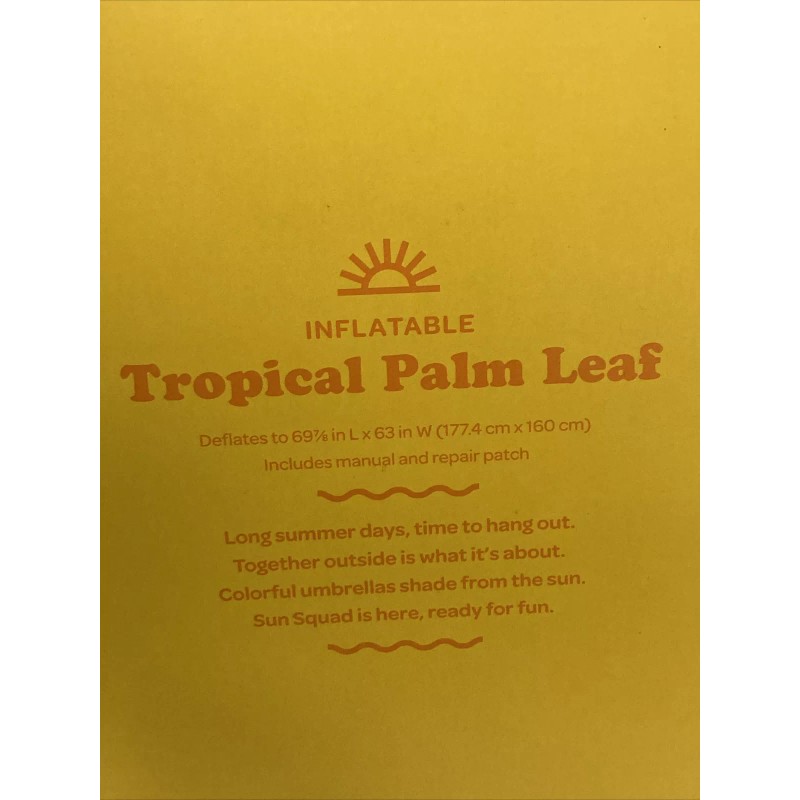 Sun Squad GIANT Palm Leaf Raft 5’ 5” POOL FLOAT