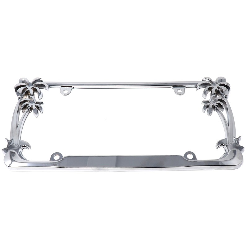 Cruiser Accessories 19003 Palm Tree License Plate Frame, Chrome