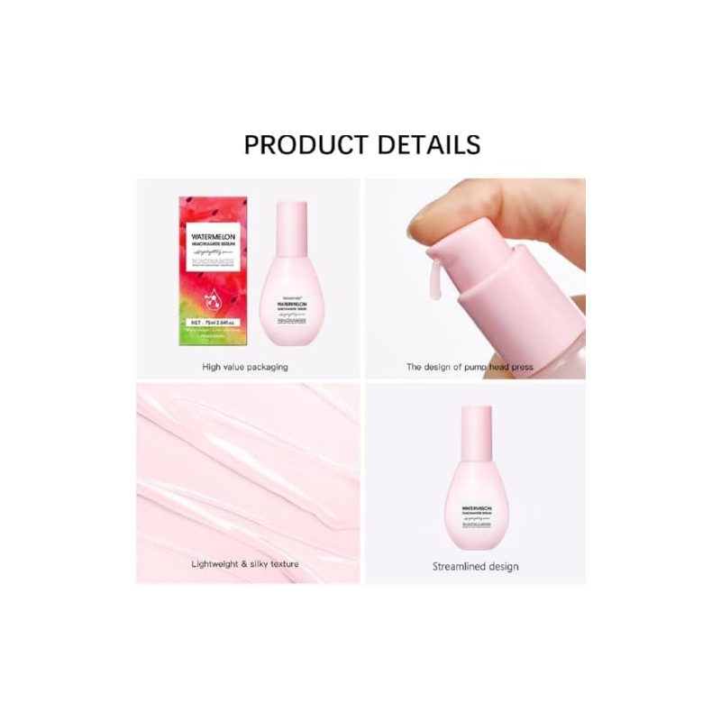 Bluemega Watermelon Glow Dew Drops Suero de Niacinamida Facial Hidratante