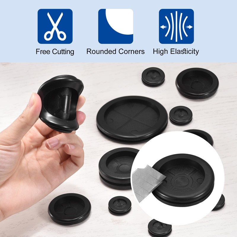 uxcell Rubber Grommets 4-5/16" (110mm) Drill Hole, 3-15/16" (100mm) ID