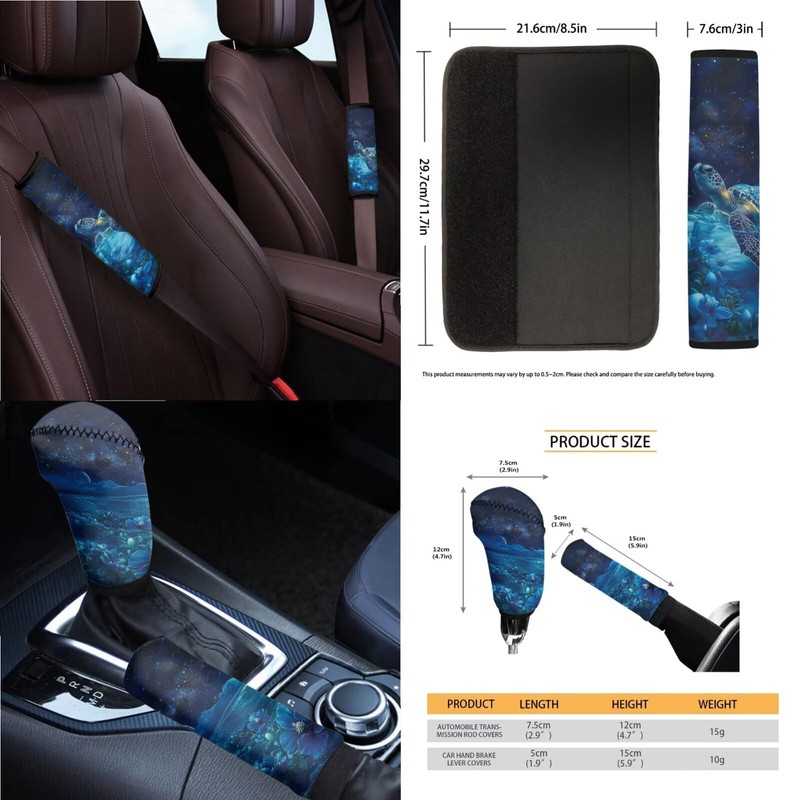 Finagallathe Sea Turtle Print Car Seat Cover Sets Full Set