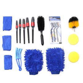 Sonhomay Auto-Reinigungsbürsten-Set, 18-teilig, Auto-Detaillierungs-Pinsel-Set, Auto-Reinigungswerkzeuge für die Reinigung von Auto-Innenrädern, Armaturenbrett, Motor-Lüftungsschlitzen