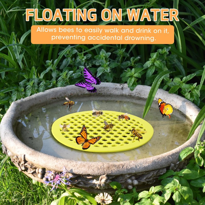 4 Pcs EVA Floating Bee Island, Bee Watering Station for