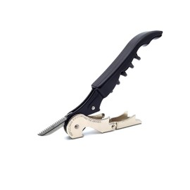 Pulltap's Genuine Classic 500 Waiter's Corkscrew – Double-Hinged Wine Key with Hinged Foil Cutter – Patented Design – Made in Spain – Black (Negro)