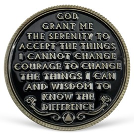 Moneda de sobriedad con diseño de calavera de cerveza, con chip AA NA, moneda con oración de serenidad, alcohólicos, regalos anónimos para hombres y mujeres, celebran la vida sobria