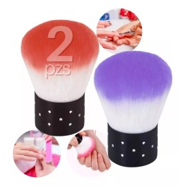 Mafab 2 Piezas Brocha Rubor Sombra Limpia Uñas Polvo Multiusos