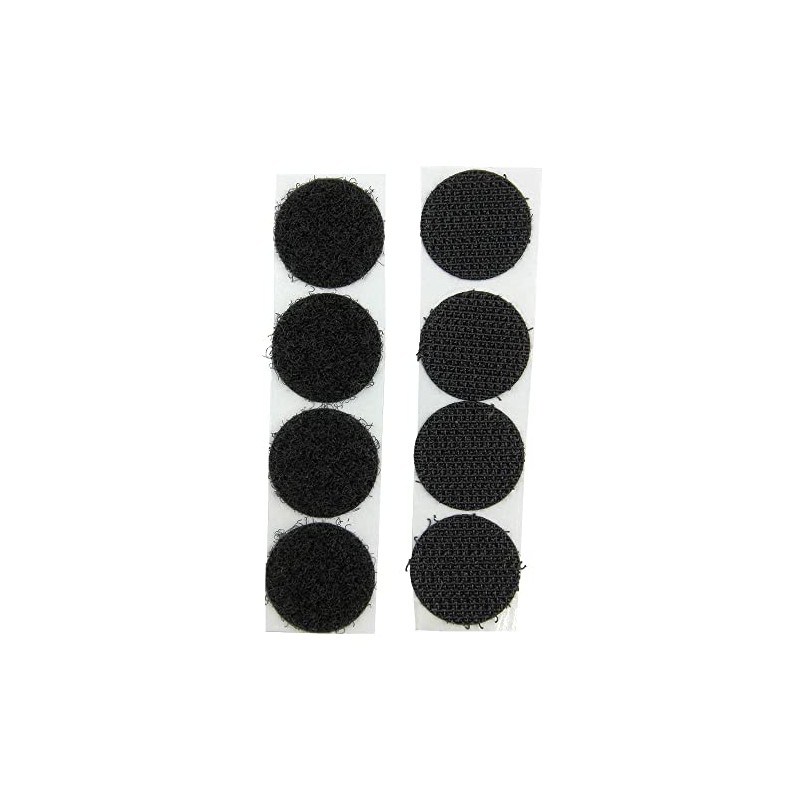 Sullivans Stick-on Hook and Loop Dots, 19 mm Size, Black