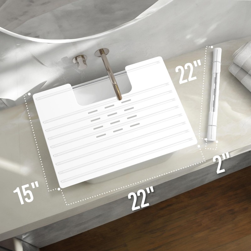 Bathroom Sink Cover for Counter Space, Heat Resistant Silicone Mat