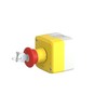 Schneider Electric Control station, plastic, yellow lid, 1 red mushroom