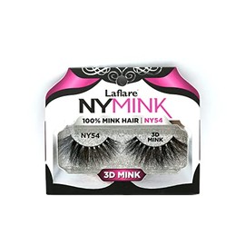Laflare 3D NY Mink Eyelashes, 100% Real Mink Hair Lashes, Luxury Makeup, Natural, Light, Trendy, Variety, Reusable, Multi layered Real Mink Hair Lashes (NY54)