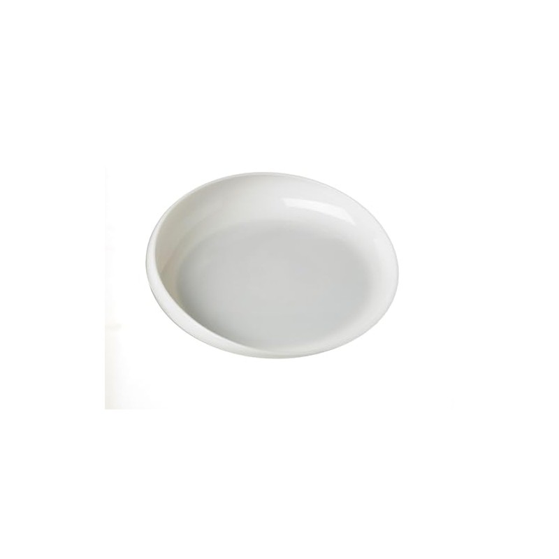 Sammons Preston Ivory Round Scoop Dish, Unbreakable 8" Scooper Bowl