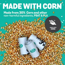 MyEcoWorld® Compostable Pet Poop Bags - Made with Corn and Other Certified Compostable Materials - 600 Bags - 3 Roll - Extra Strong - Leak Proof - Unscented - Easy to Open