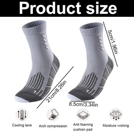 OGLYMRA 3 Pairs Men's Running Socks 38-47, Running and Running Socks for Men - Breathable and Comfortable Running Socks Men - Ideal for Sports, Fitness and Everyday Use (B)