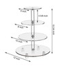 OLACHIKKO Cupcake Stand, 4-Tier Round Cupcake Holder with LED light