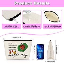 Ladybug Lover Gift Ladybug Makeup Bag Good Luck Ladybug Gift for Women Inspirational Friendship Gift for Friends Lady Bug Cosmetic Bag Birthday Christmas Gift for Girls Daughter Travel Toiletry Pouch
