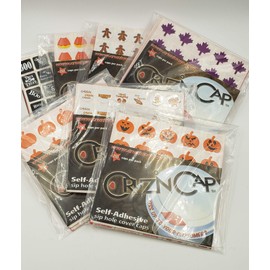 Cruzin Cap Sip Hole Cover, 7 Pkgs of 250 Caps Each, Fall Assortment, 1750 total